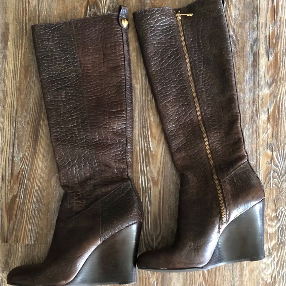 Tory Burch Dabney Wedge Boots 8.5